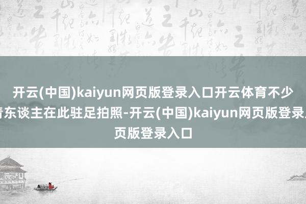 开云(中国)kaiyun网页版登录入口开云体育不少年青东谈主在此驻足拍照-开云(中国)kaiyun网页版登录入口