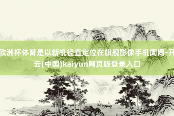 欧洲杯体育是以新机径直定位在旗舰影像手机阛阓-开云(中国)kaiyun网页版登录入口