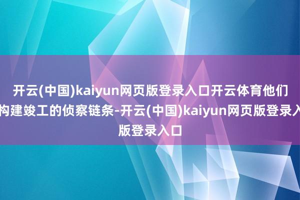 开云(中国)kaiyun网页版登录入口开云体育他们还构建竣工的侦察链条-开云(中国)kaiyun网页版登录入口
