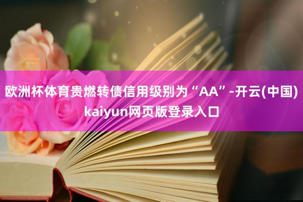 欧洲杯体育贵燃转债信用级别为“AA”-开云(中国)kaiyun网页版登录入口