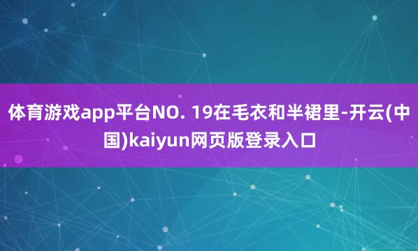 体育游戏app平台NO. 19在毛衣和半裙里-开云(中国)kaiyun网页版登录入口